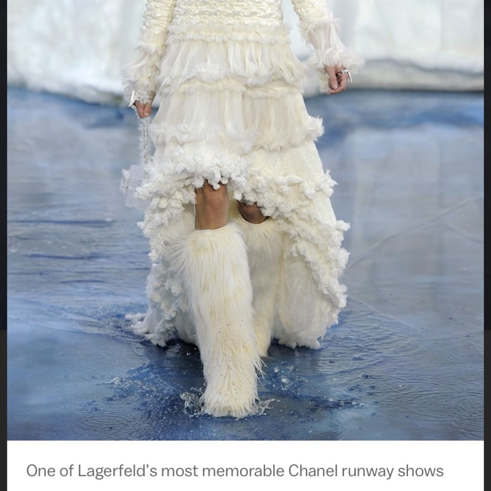 COPY - CHANEL Fur Runway Lagerfeld Boot Size 35
